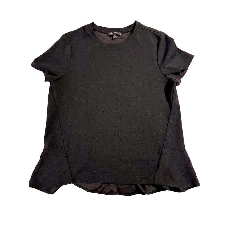 Banana Republic Black Fitted T-Shirt Blouse